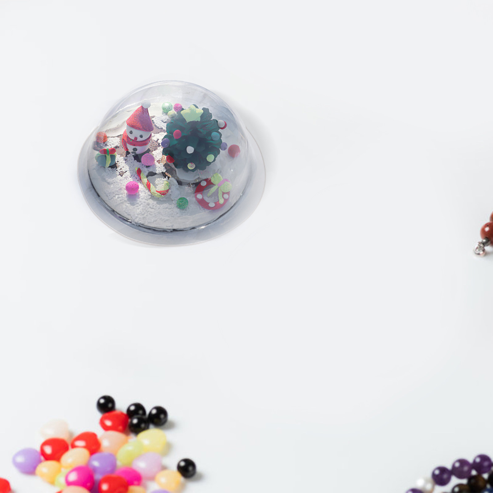 Plastic Dome Clear - 30 قطعة من أغطية القباب البلاستيكية