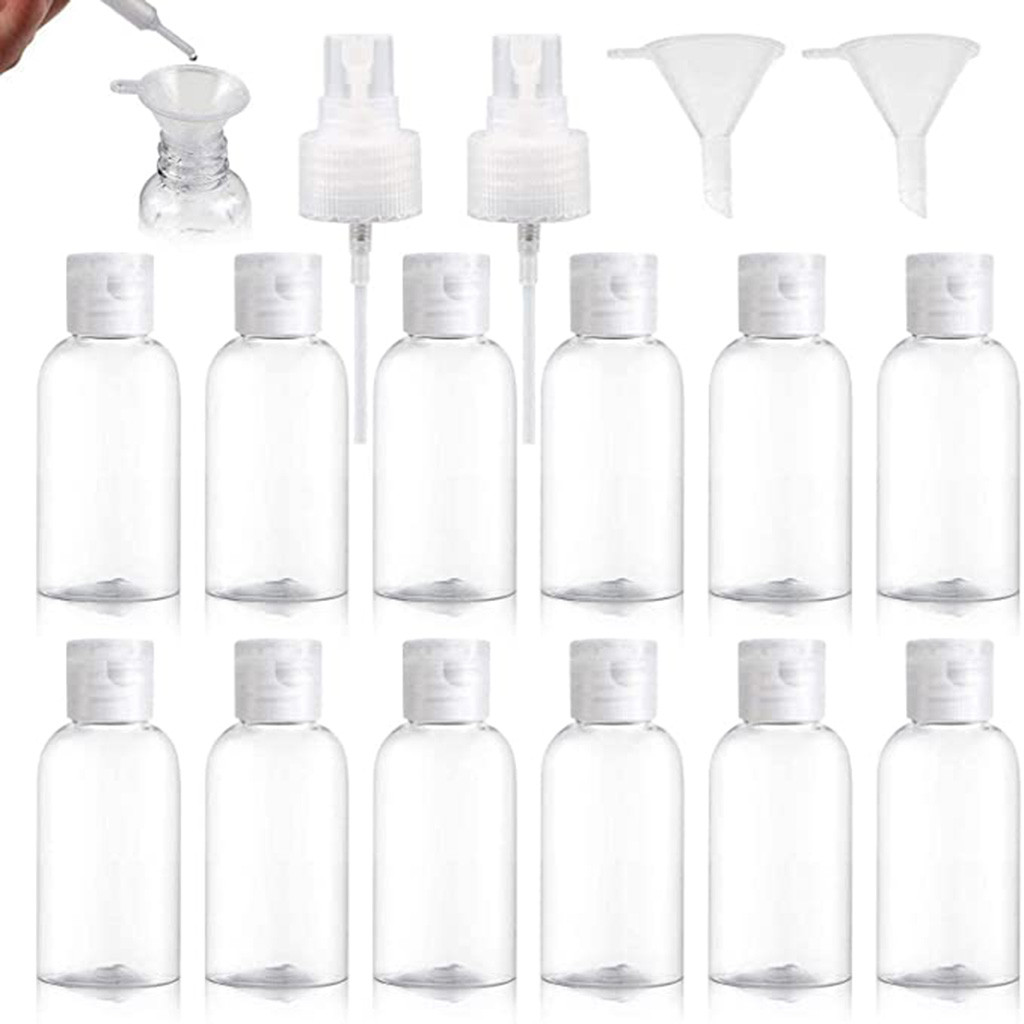 Misting Bottle Fine - مجموعة زجاجات بلاستيكية شفافة فارغة مع
