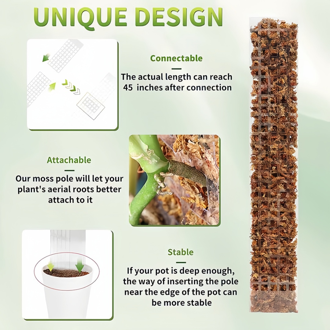 عمود طحلب بلاستيكي داخلي لدعم  - مراجعة Sphagnum Moss Dry وسعره