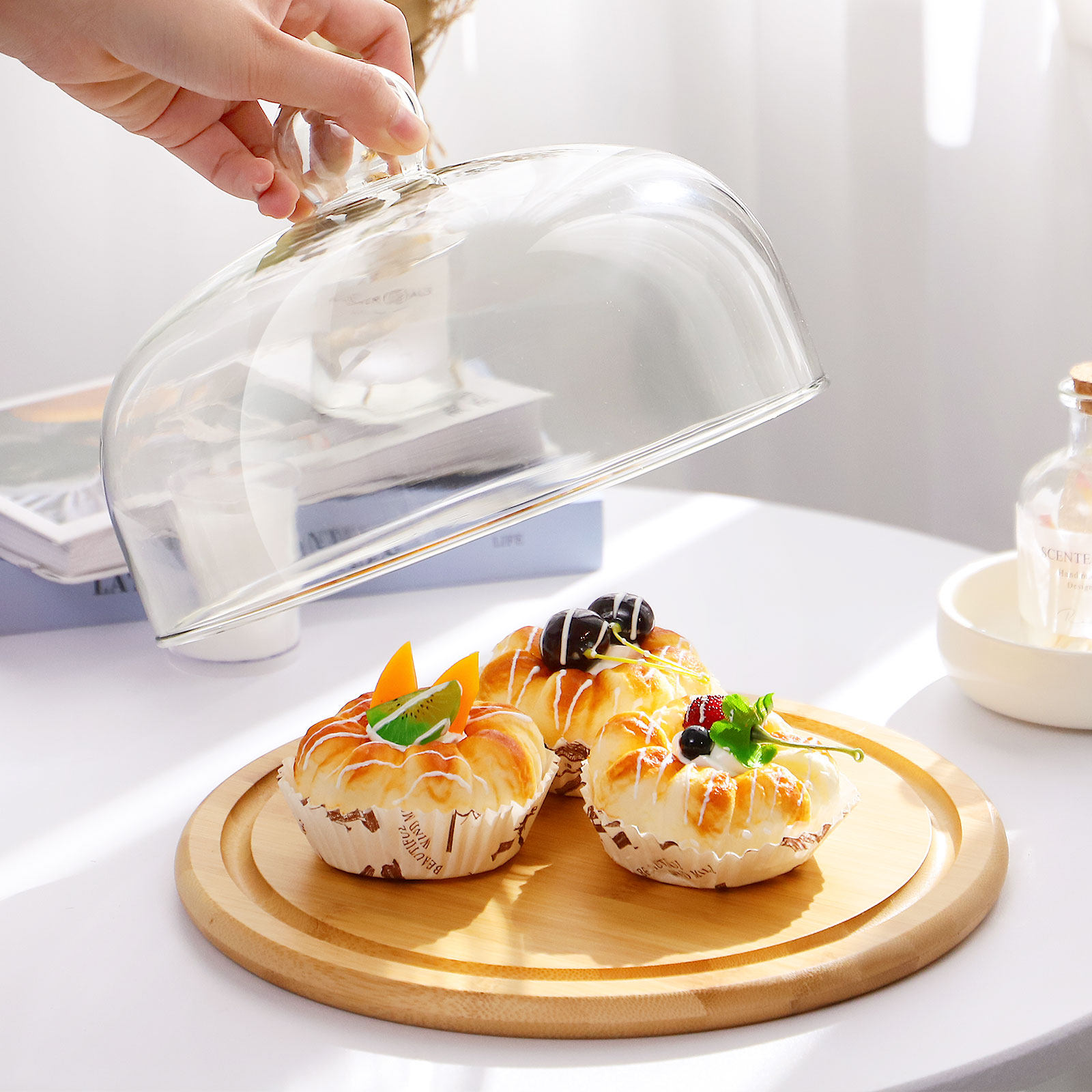 طقم واحد من غطاء قبة الكيك الز - مراجعة Plastic Dome Clear وسعره