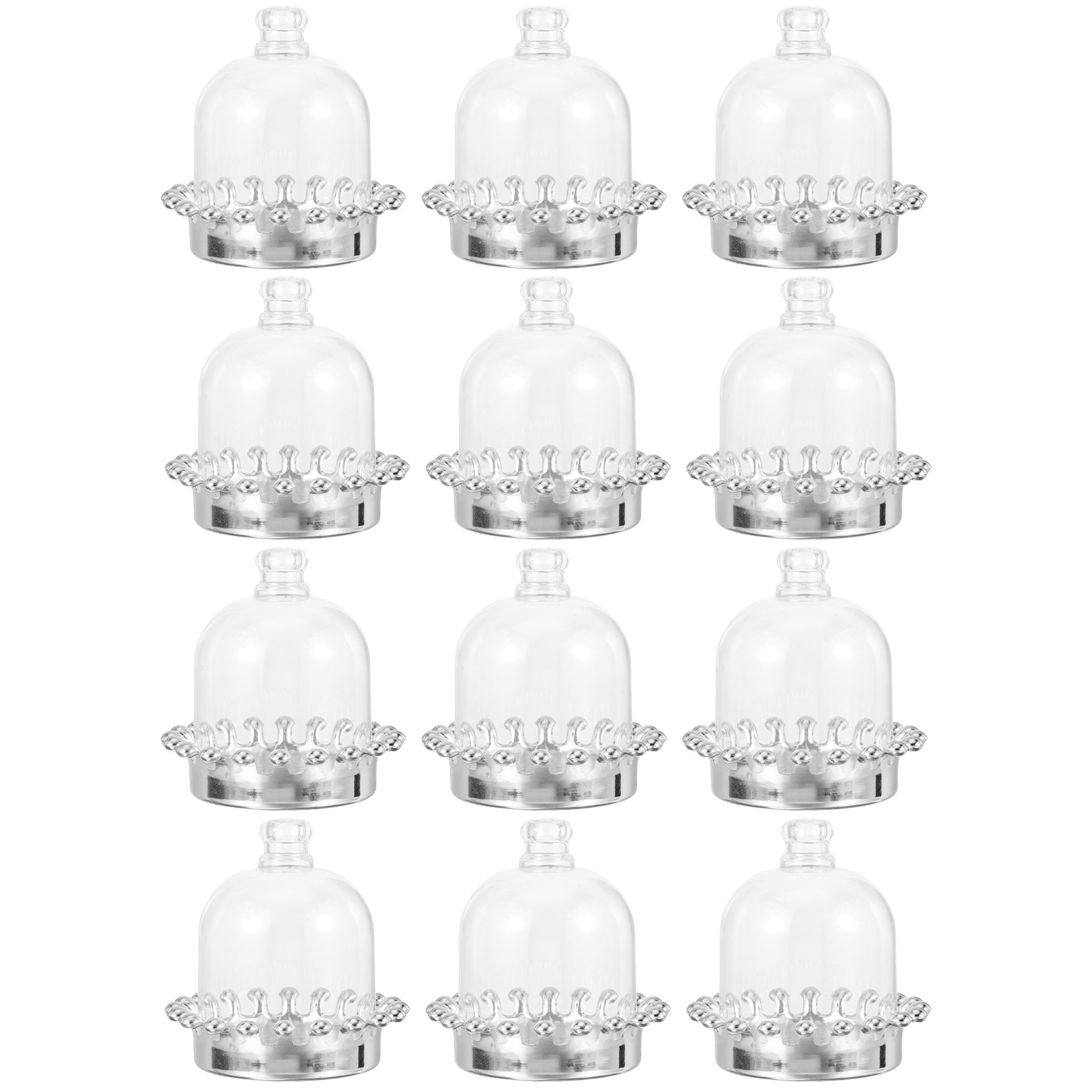 12 قطعة من حوامل الكيك مع أغطي - مراجعة Plastic Dome Clear وسعره